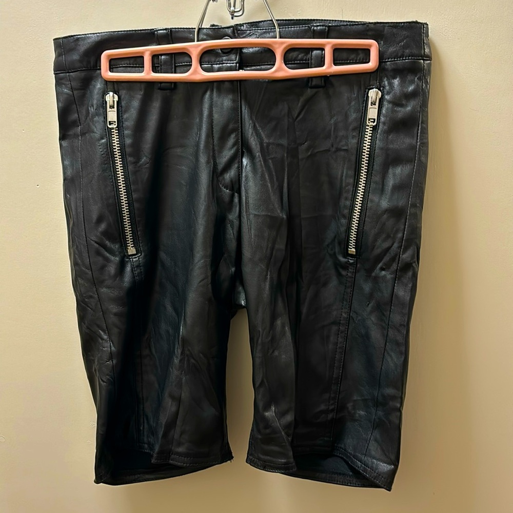 H&M faux leather shorts